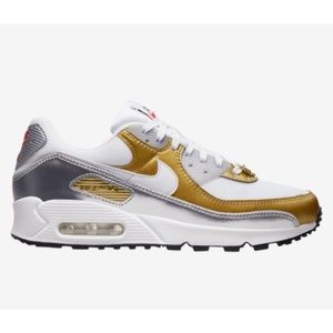 Nike Air Max 90 SE Metallic Gold Womens Size 8